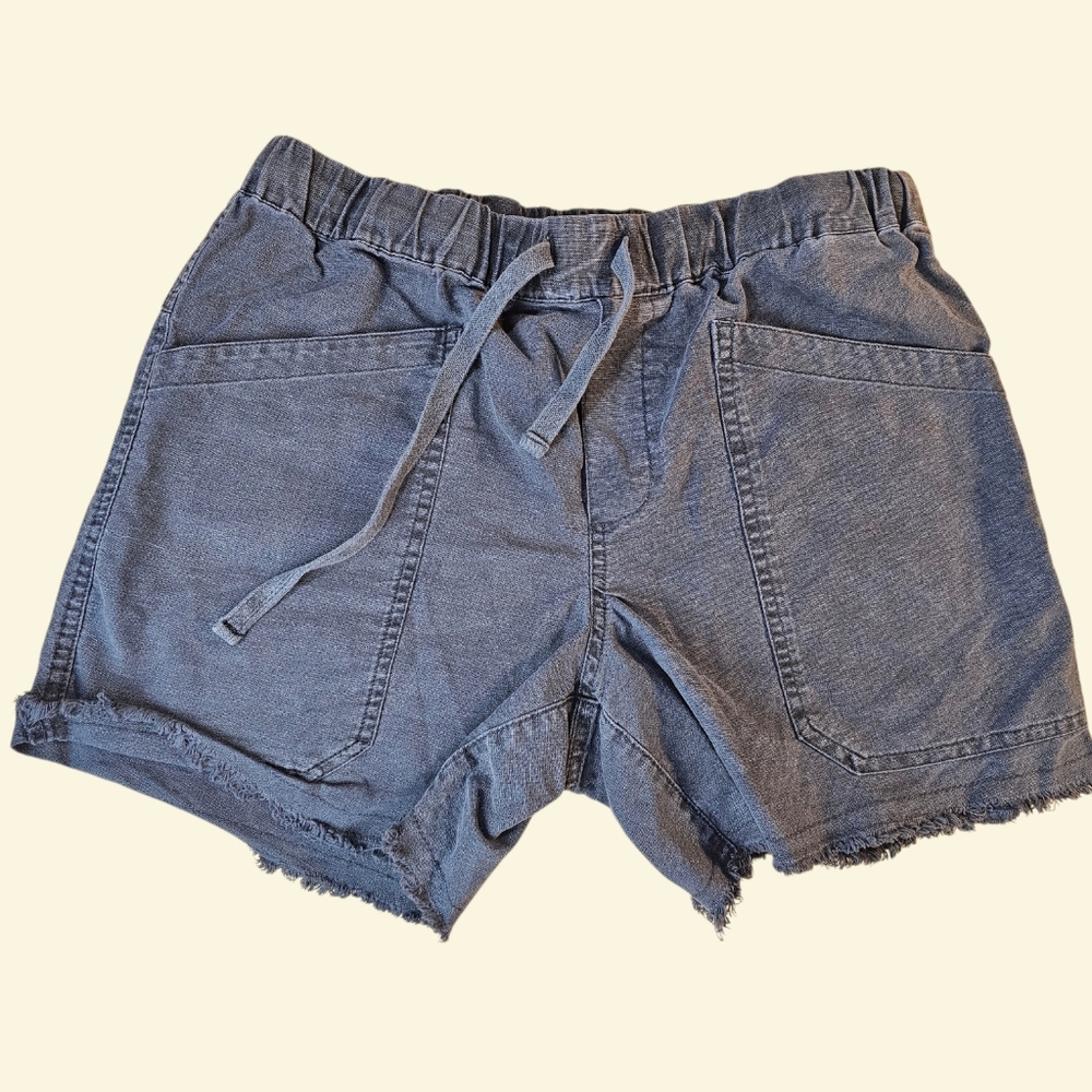 Roots Grey Cotton Linen Shorts